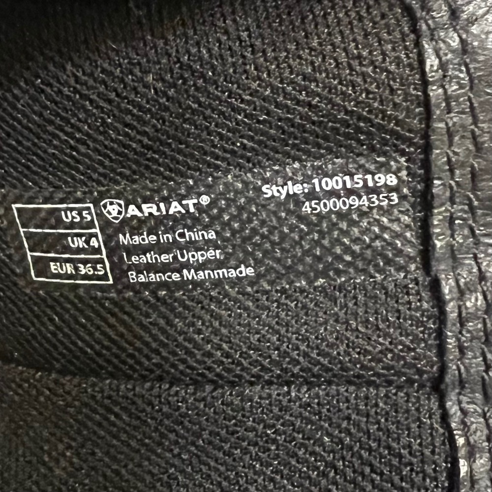 Ariat Women's Heritage Black Leather Zip Paddock Boots Riding Equestrian Size 5 - Picture 13 of 13